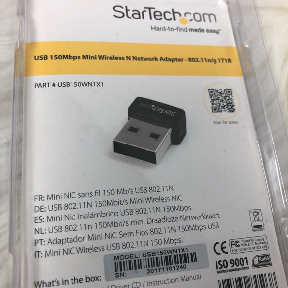 StarTech USB 150Mbps Mini Wireless N Network Adapter 802.11ng 1T1R - Picture 3 of 3